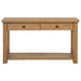 Beasley 2-Drawer Wood Console Table Golden Oak