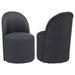 Aubrey Upholstered Barrel Dining Side Chair Charcoal (Set of 2)