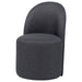 Aubrey Upholstered Barrel Dining Side Chair Charcoal (Set of 2)