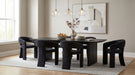 Carlow Upholstered Dining Arm Chair Black (Set of 2)