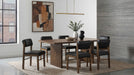 Decker 7-piece 82-inch Rectangular Dining Set Black and Walnut