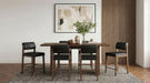 Decker 70-inch Rectangular Wood Counter Height Dining Table Dark Walnut