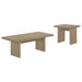 Decker 2-piece Coffee and End Table Set Natural Oak