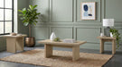 Decker 3-piece Coffee and End Table Set Natural Oak