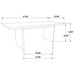 Decker 47-Inch Rectangular Cocktail Coffee Table Black