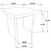 Decker Square Occasional Side End Table Walnut