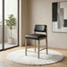 Kehoe Upholstered Counter Height Chair Black and Natural Oak (Set of 2)