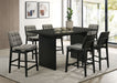 Redbridge Upholstered Counter Chair Grey and Black (Set of 2)