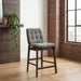 Redbridge Upholstered Counter Chair Grey and Walnut (Set of 2)
