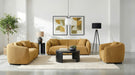 Aleisha Fabric Upholstered Loveseat Mustard Yellow