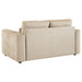 Amador Chenille Upholstered Track Arm Loveseat Camel
