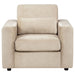 Amador Chenille Upholstered Track Arm Accent Chair Camel