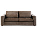 Amador Chenille Upholstered Track Arm Sofa Chocolate