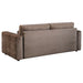 Amador Chenille Upholstered Track Arm Sofa Chocolate