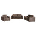 Amador 3-piece Chenille Upholstered Track Arm Sofa Set Chocolate