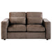 Amador Chenille Upholstered Track Arm Loveseat Chocolate
