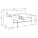 Amador Chenille Upholstered Track Arm Loveseat Chocolate