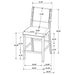 Tegan Faux Leather Upholstered Counter Height Chair Cognac (Set of 2)