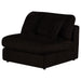 Blaine Upholstered Armless Chair Chocolate