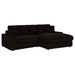 Blaine Upholstered Reversible Chaise Sectional Sofa Chocolate
