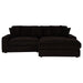 Blaine Upholstered Reversible Chaise Sectional Sofa Chocolate