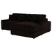 Blaine Upholstered Reversible Chaise Sectional Sofa Chocolate