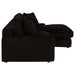 Blaine Upholstered Reversible Chaise Sectional Sofa Chocolate