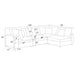 Serene 4-piece Upholstered Modular Sectional Sofa Charcoal