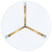 Eloise Round Glass Top Curved Metal Side Table Gold