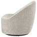 Leon Chenille Upholstered Swivel Accent Chair Beige