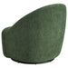 Leon Chenille Upholstered Swivel Accent Chair Green