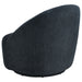 Leon Chenille Upholstered Swivel Accent Chair Black