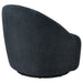 Leon Chenille Upholstered Swivel Accent Chair Black