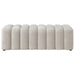 Summer Chenille Upholstered Channel Accent Bench Beige
