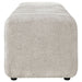 Summer Chenille Upholstered Channel Accent Bench Beige