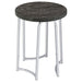 Barcelo Round Faux Marble Top Metal Side Table Grey