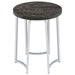Barcelo Round Faux Marble Top Metal Side Table Grey