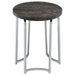Barcelo Round Faux Marble Top Metal Side Table Grey