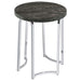 Barcelo Round Faux Marble Top Metal Side Table Grey
