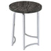 Barcelo Round Faux Marble Top Metal Side Table Grey