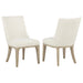 Lucaire Arched Upholstered Dining Side Chair Cream (Set of 2)