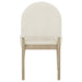 Lucaire Curved High Back Upholstered Dining Chair Cream (Set of 2)