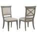 Cresswell Upholstered Dining Side Chair Tan (Set of 2)