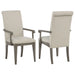 Cresswell Upholstered Dining Arm Chair Tan (Set of 2)