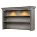 Cresswell 2-tier Touch Light Hutch Display Cabinet Weathered Taupe