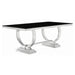 Antoine 7-piece Rectangular Glass Top Dining Set Chrome