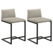 Vardon Genuine Leather Counter Height Chair Tan (Set of 2)