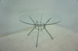 Steele 48-inch Round Glass Top Dining Table Chrome