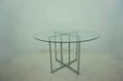 Pace 48-inch Round Glass Top Dining Table Chrome