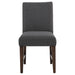 Naser Parsons Dining Side Chair Grey and Dark Walnut (Set of 2)